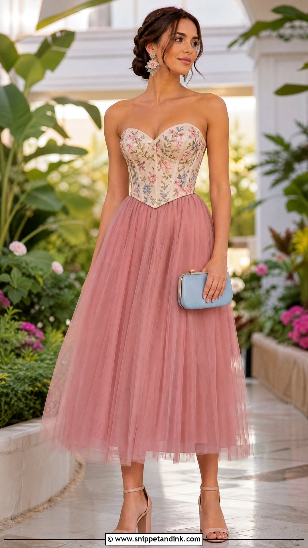 Floral Embroidered Princess Corset Dress - Snippet and Ink - 20 Princess Dress Corset Ideas