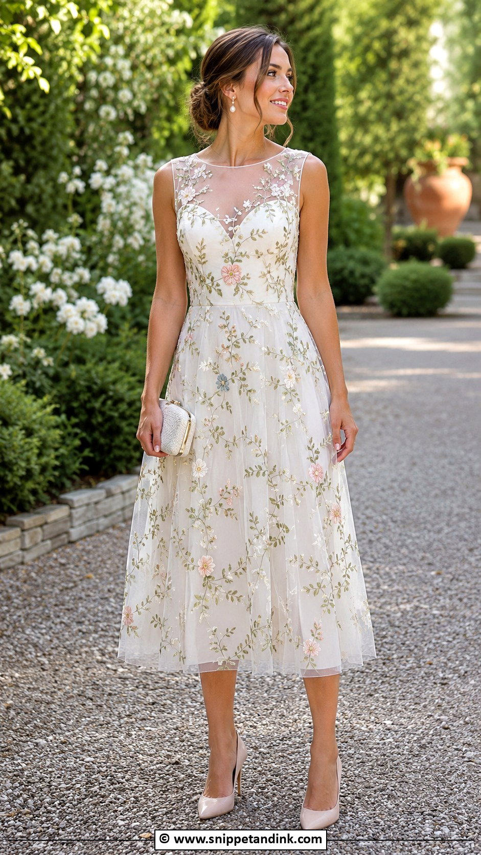 Floral Embroidered Second Wedding Dress - Snippet and Ink - 30 Second Wedding Dress Ideas