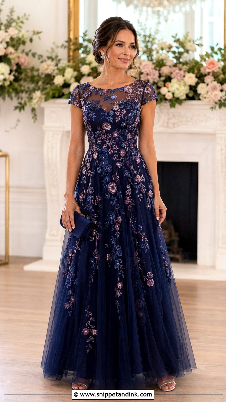 Floral Embroidered Sister of the Bride Gown - Snippet and Ink - 20 Dresses Sister of the Bride