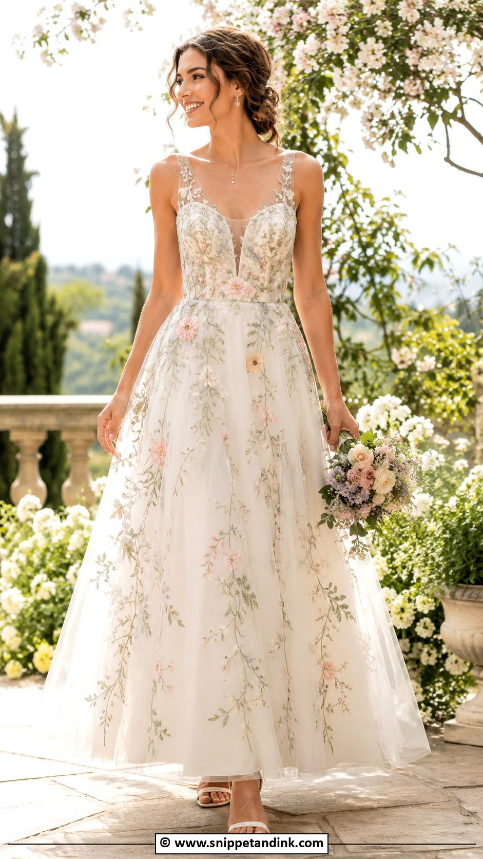 Floral Embroidered Wedding Dress - Snippet and Ink - 35 Unique Wedding Dresses