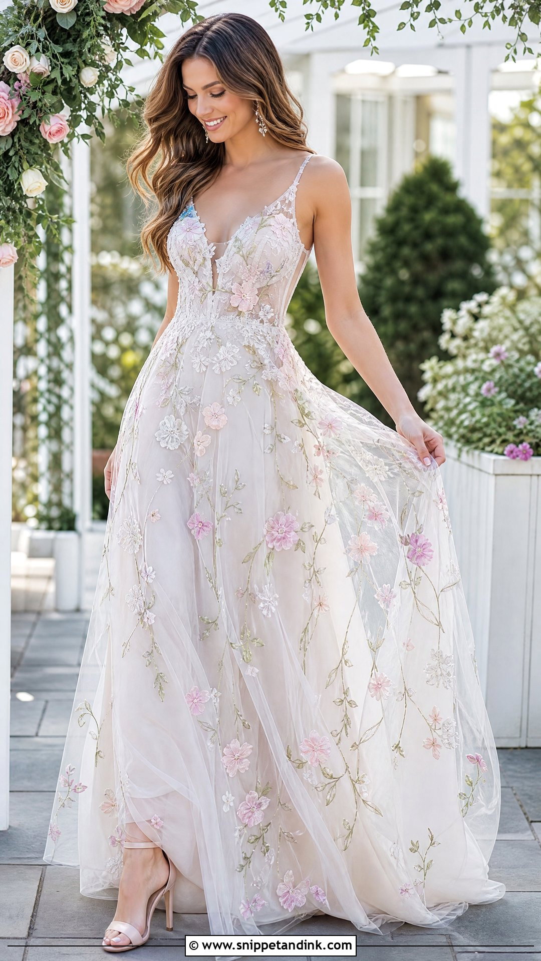 Floral Embroidered Wedding Dress - Snippet and Ink - 25 Magical Wedding Dress Ideas