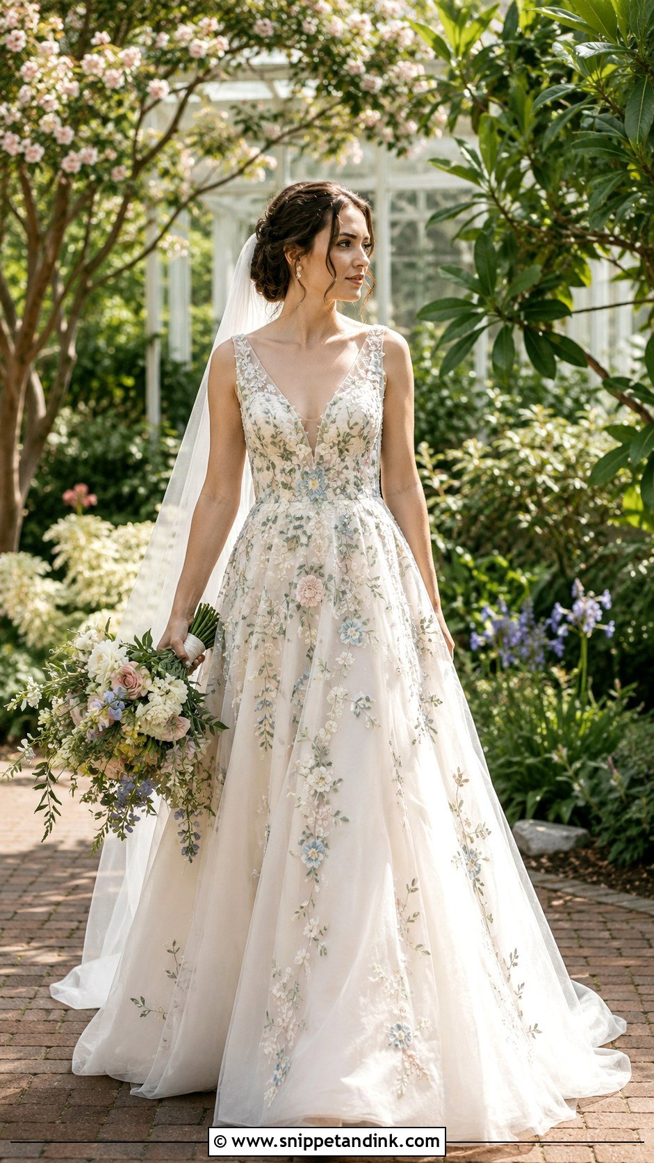 Floral Embroidered Wedding Dress - Snippet and Ink - 20 Best Wedding Dress Ideas