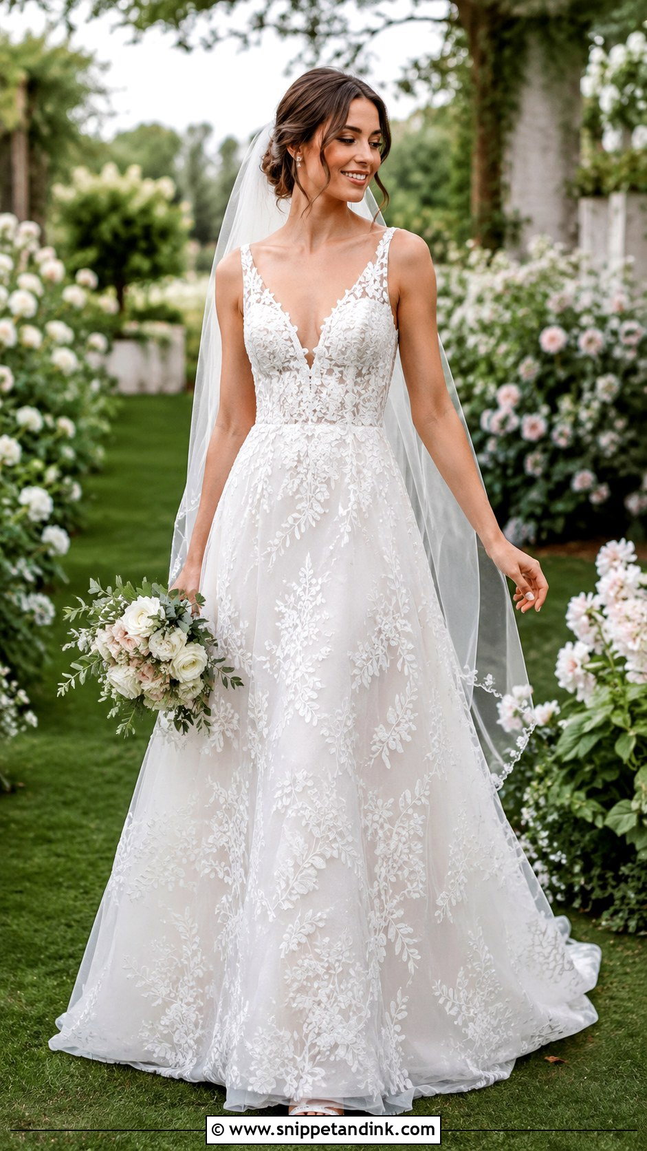 Floral Embroidered Wedding Dress - Snippet and Ink - 25 Dress Design for Wedding Ideas