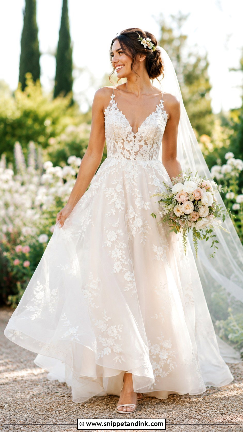 Floral Embroidered Wedding Dress - Snippet and Ink - 25 Wedding Dress for Bride Ideas