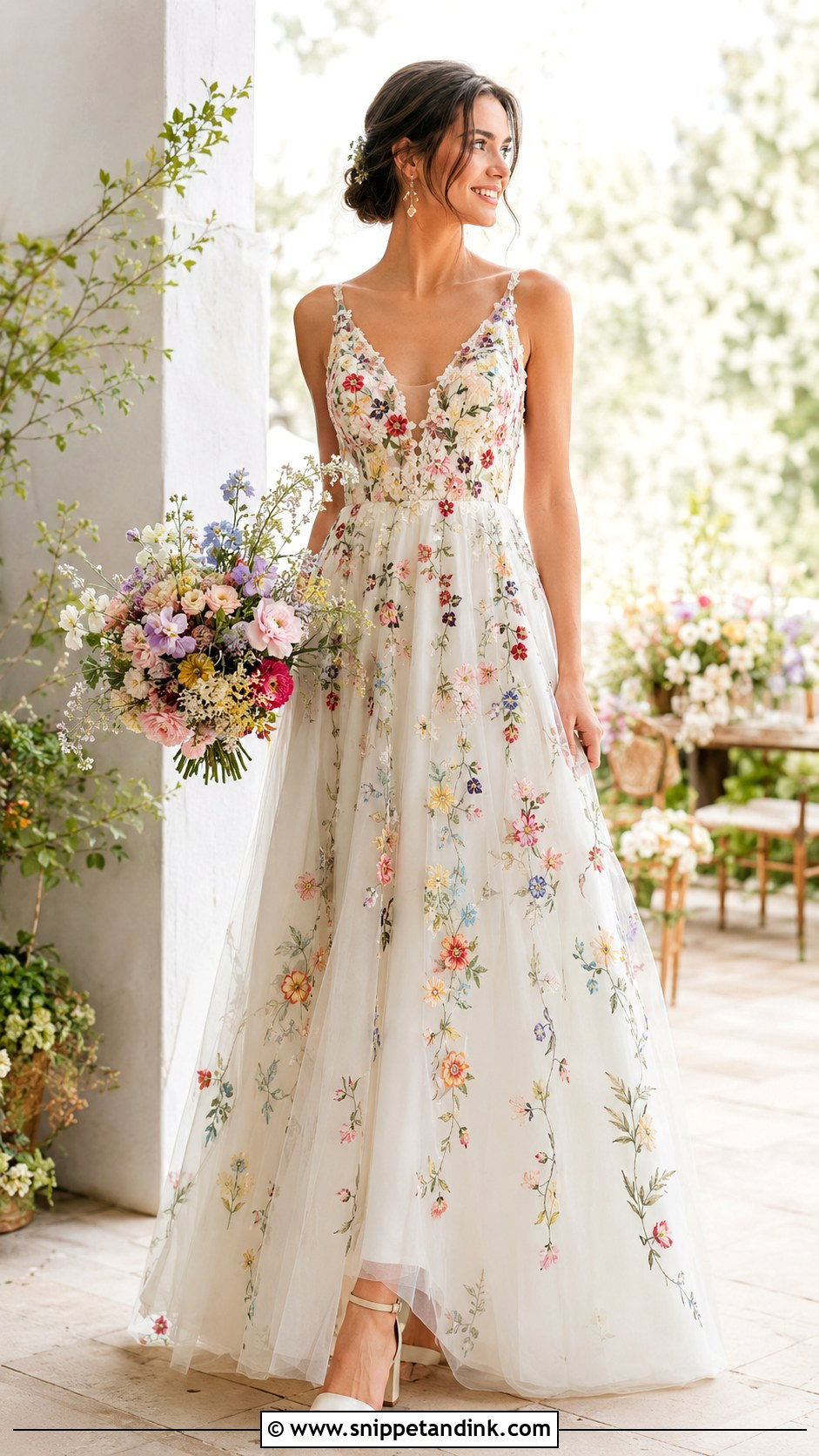 Floral Embroidered Wedding Dress - Snippet and Ink - 25 Weird Wedding Dress Ideas