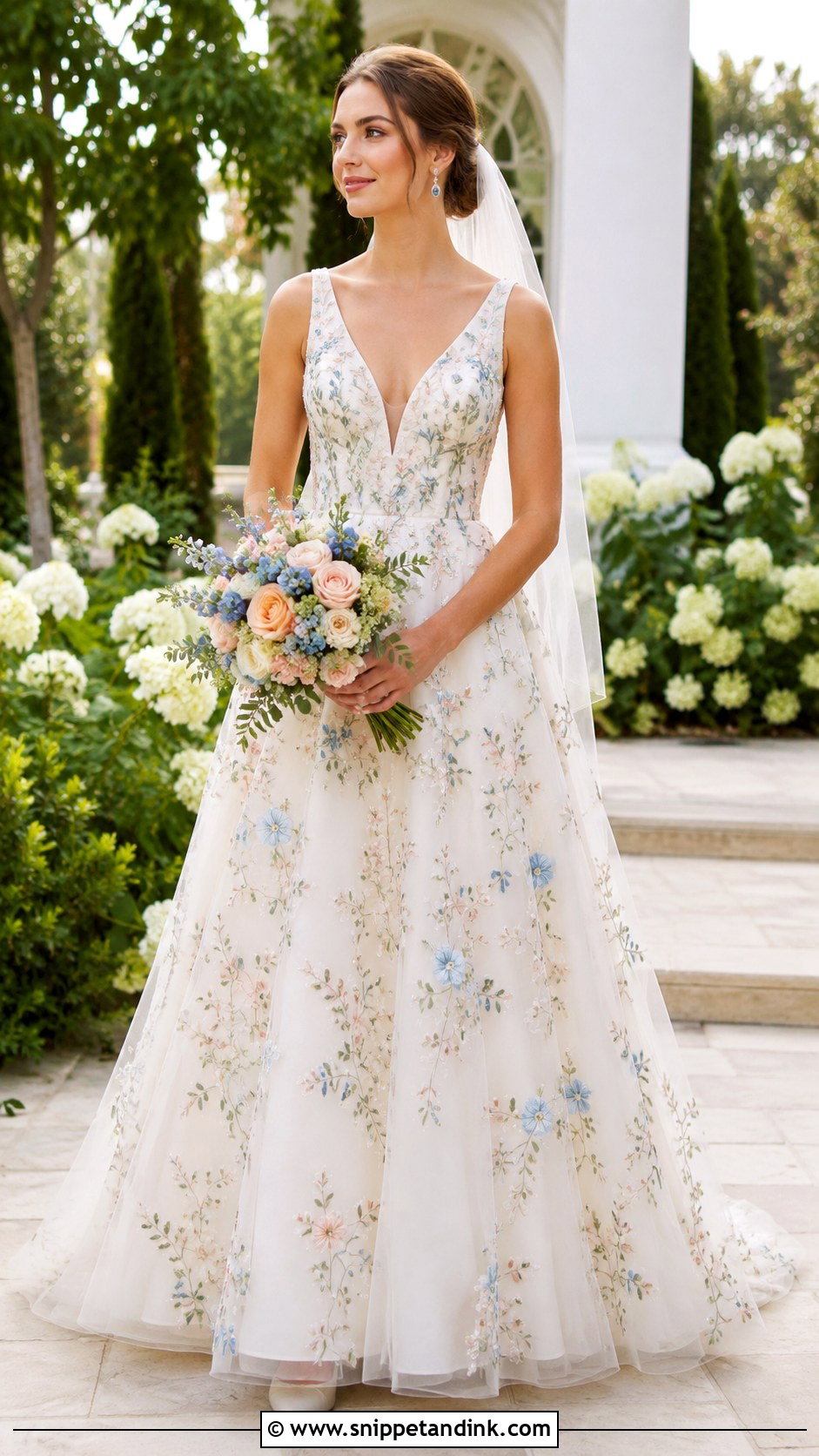 Floral Embroidered Wedding Dress - Snippet and Ink - 20 Fashion Wedding Dress Ideas