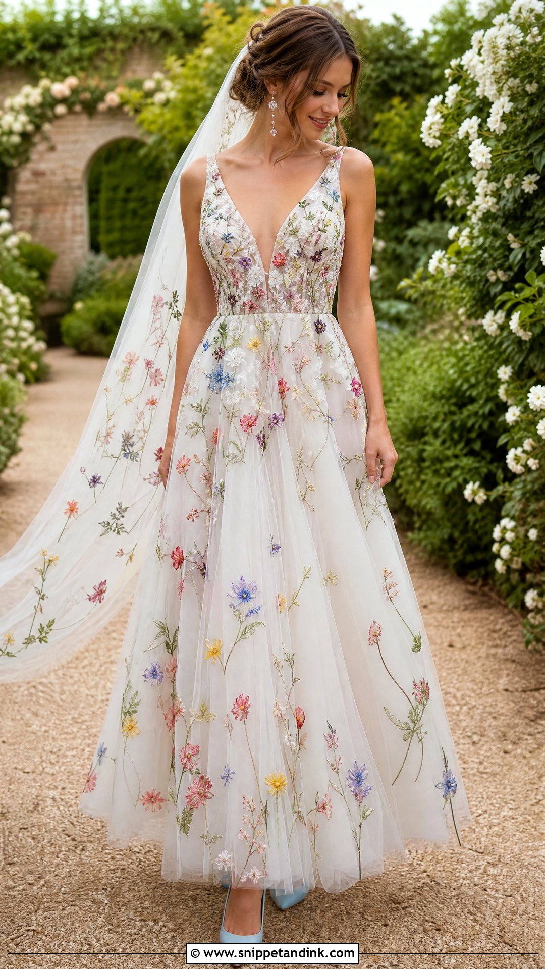 Floral Embroidered Wedding Dress - Snippet and Ink - 20 Unique Nontraditional Wedding Dresses