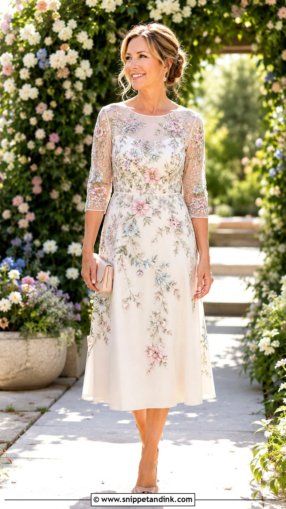 Floral Embroidered Wedding Dress Over 40 - Snippet and Ink - 25 2nd Wedding Dress Over 40 Ideas