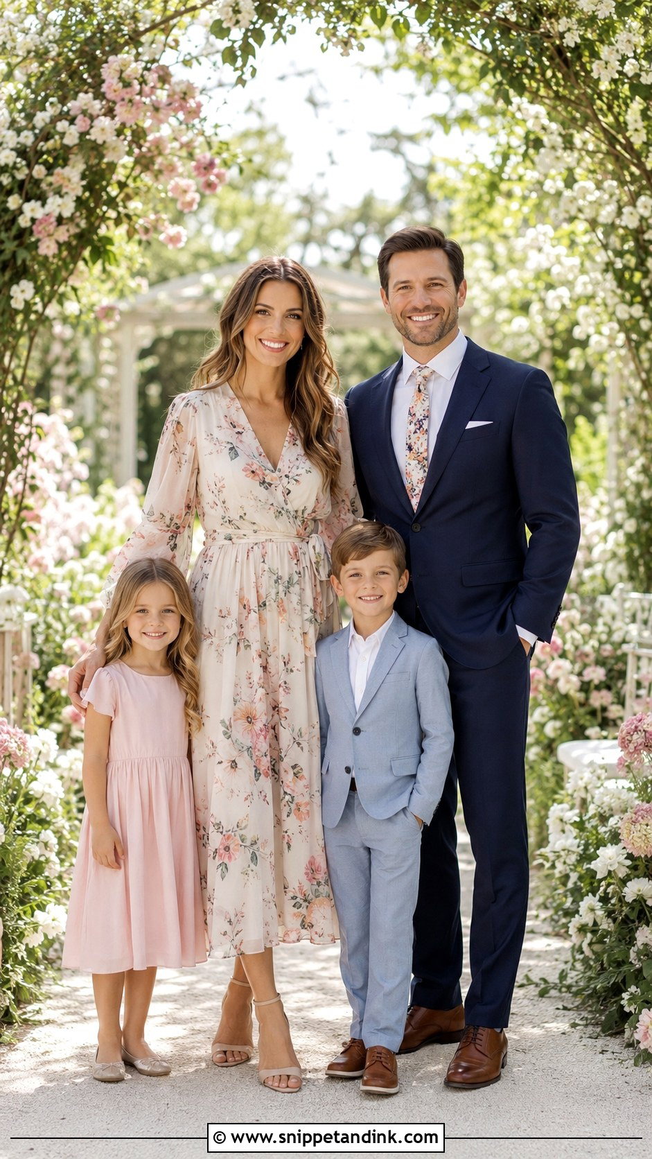 Floral Family Wedding Outfit - Snippet and Ink - 25 Family Outfits for Wedding