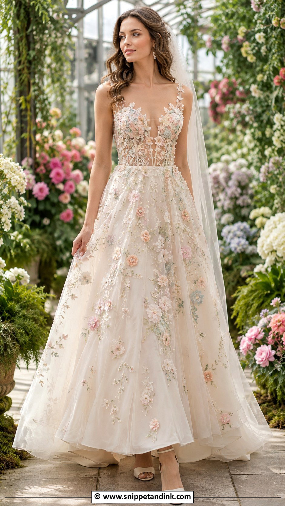 Floral Fantasy Wedding Dress - Snippet and Ink - 30 Fantasy Wedding Dress Ideas