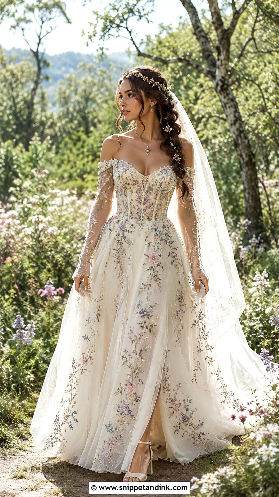 Floral Feyre Wedding Dress - Snippet and Ink - 20 Feyre Wedding Dress Acomaf Ideas