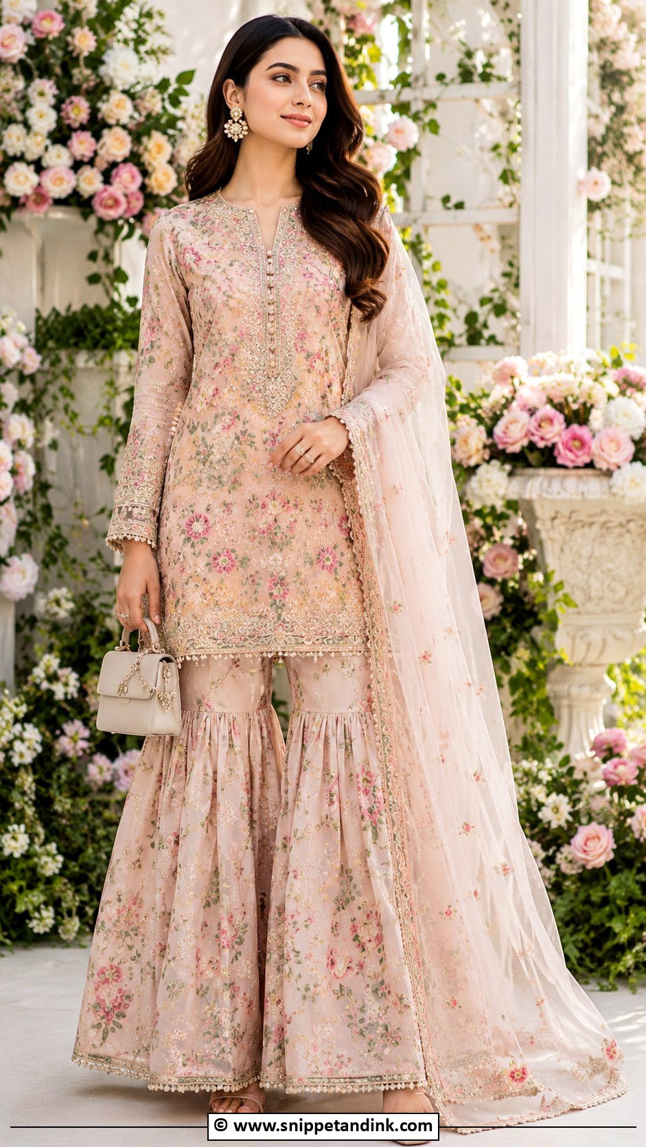 Floral Gharara Dress - Snippet and Ink - 25 Grara Dress Pakistani Wedding Ideas