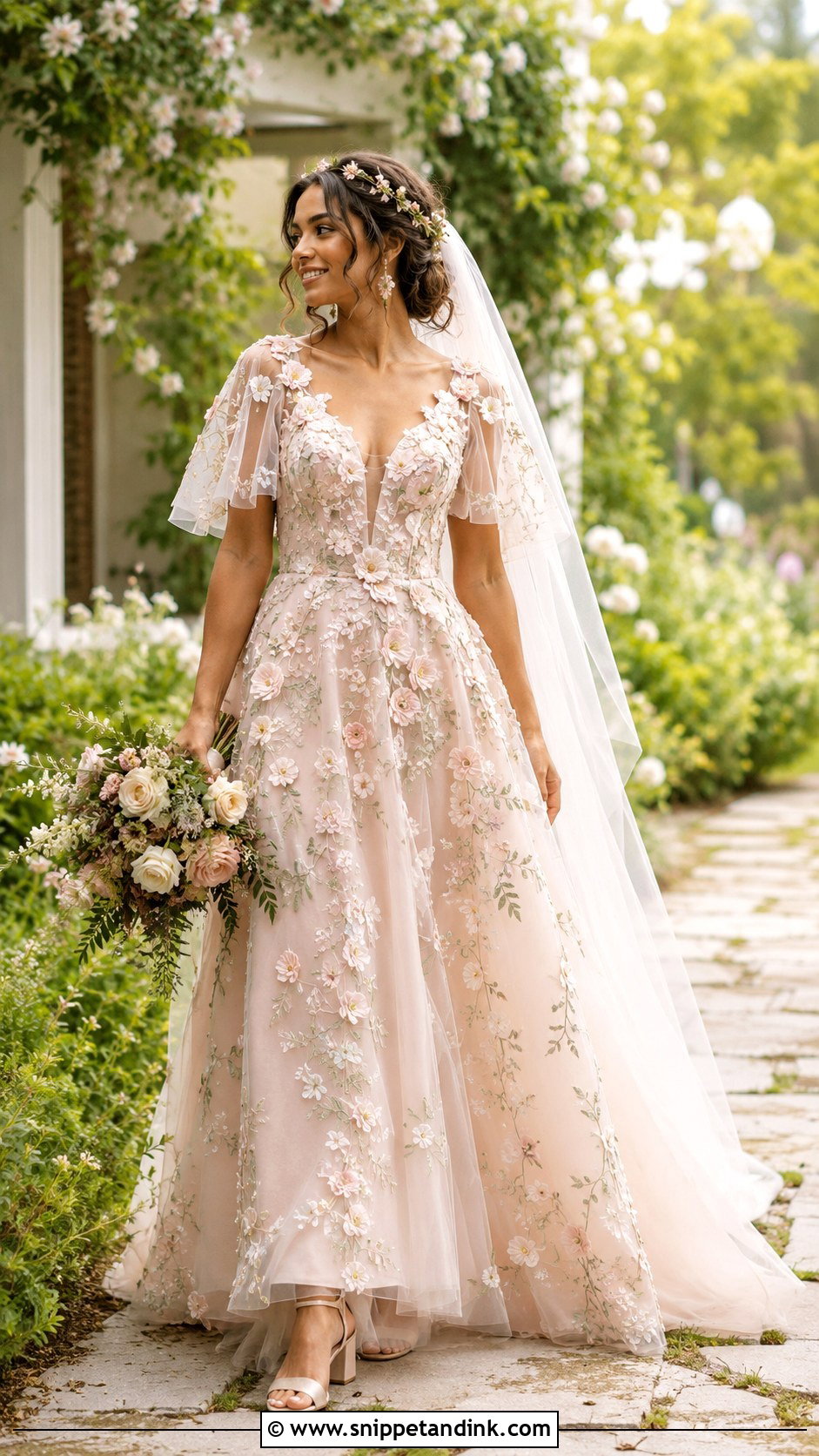 Floral Goddess Wedding Dress - Snippet and Ink - 20 Fantasy Goddesses Wedding Dress Ideas