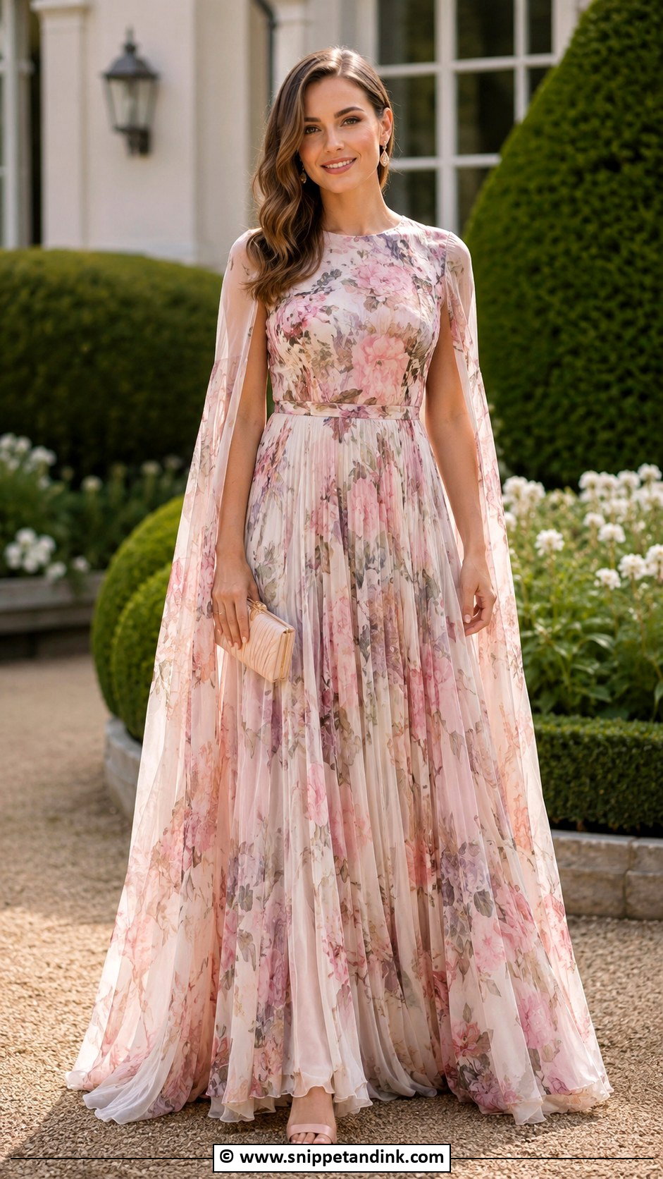 Floral Gown Outfit - Snippet and Ink - 30 Gown Style Ideas