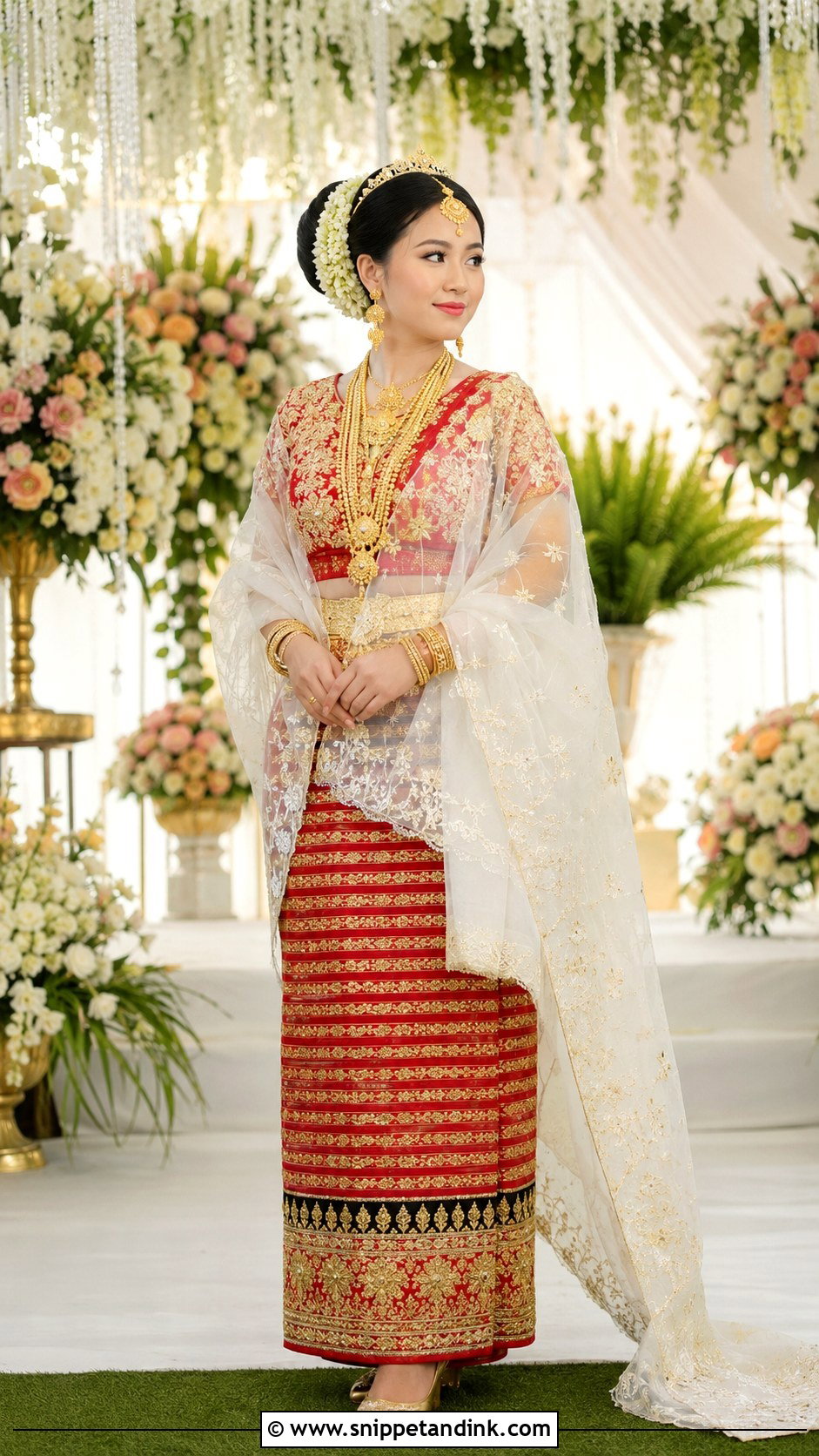 Floral Hair Manipuri Bride - Snippet and Ink - 20 Manipuri Bride Ideas