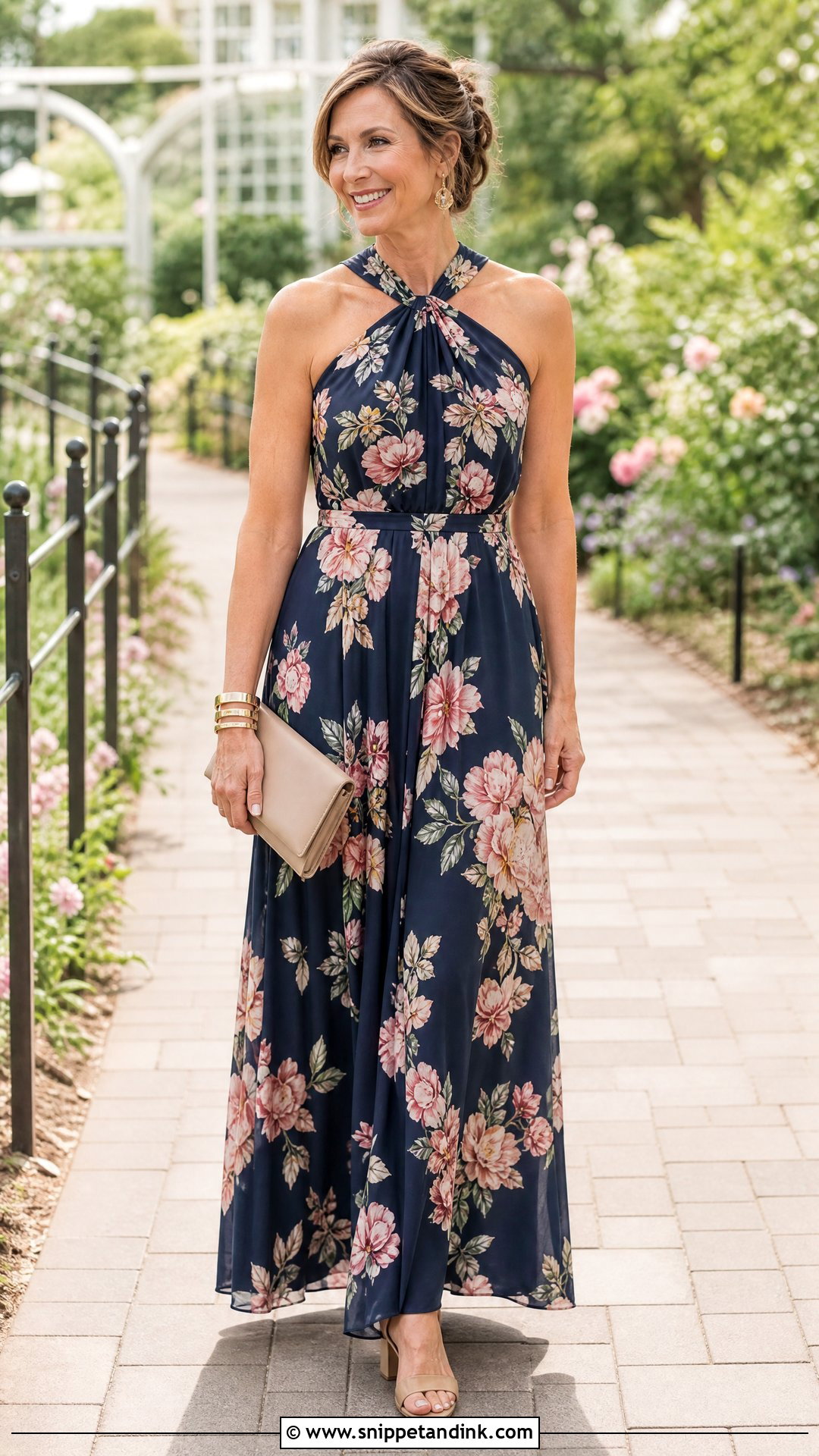 Floral Halter MOTB Dress - Snippet and Ink - 20 Motb Dress Ideas