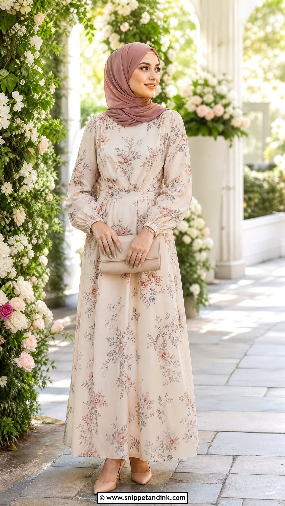 Floral Hijab Wedding Guest Dress - Snippet and Ink - 25 Hijab Ideas for Wedding