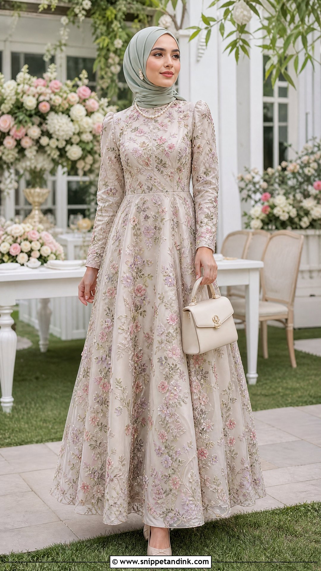 Floral Hijabi Princess Dress - Snippet and Ink - 20 Hijabi Princess Dress Ideas