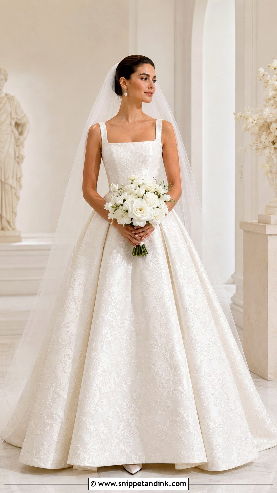 Floral Jacquard Couture Wedding Dress - Snippet and Ink - 20 Couture Wedding Dresses