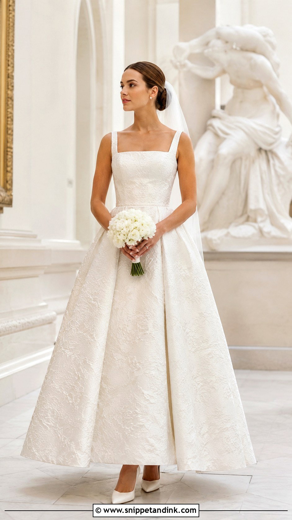 Floral Jacquard Wedding Dress - Snippet and Ink - 20 Classy Wedding Dress Inspiration Ideas