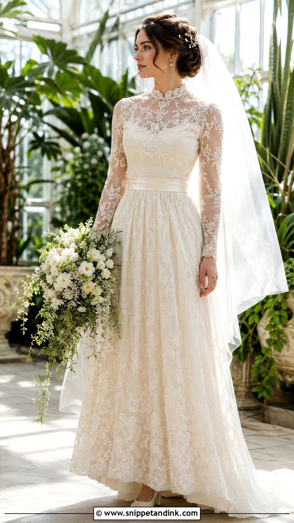 Floral Lace 1910s Wedding Dress - Snippet and Ink - 20 1910s Wedding Dress Ideas