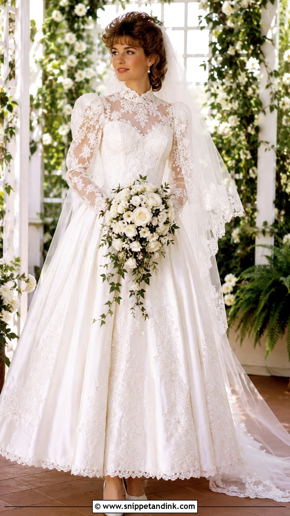 Floral Lace 1982 Wedding Dress - Snippet and Ink - 20 1982 Wedding Dresses