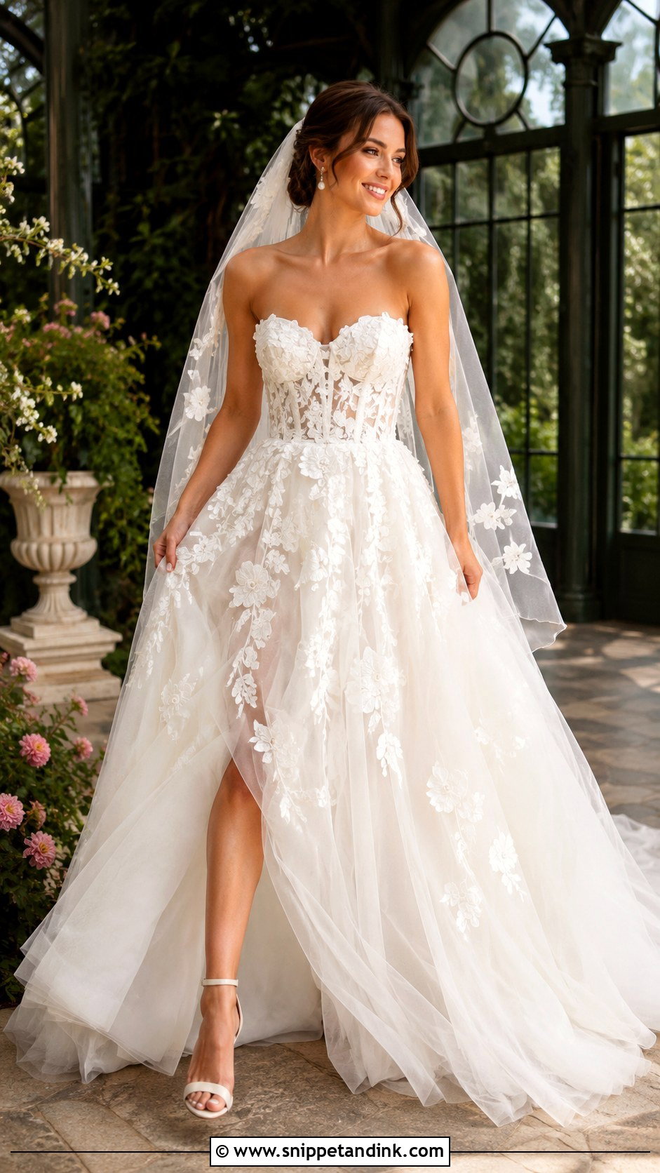 Floral Lace Ball Gown Wedding Dress - Snippet and Ink - 20 Big Wedding Dresses Ball Gown Princesses