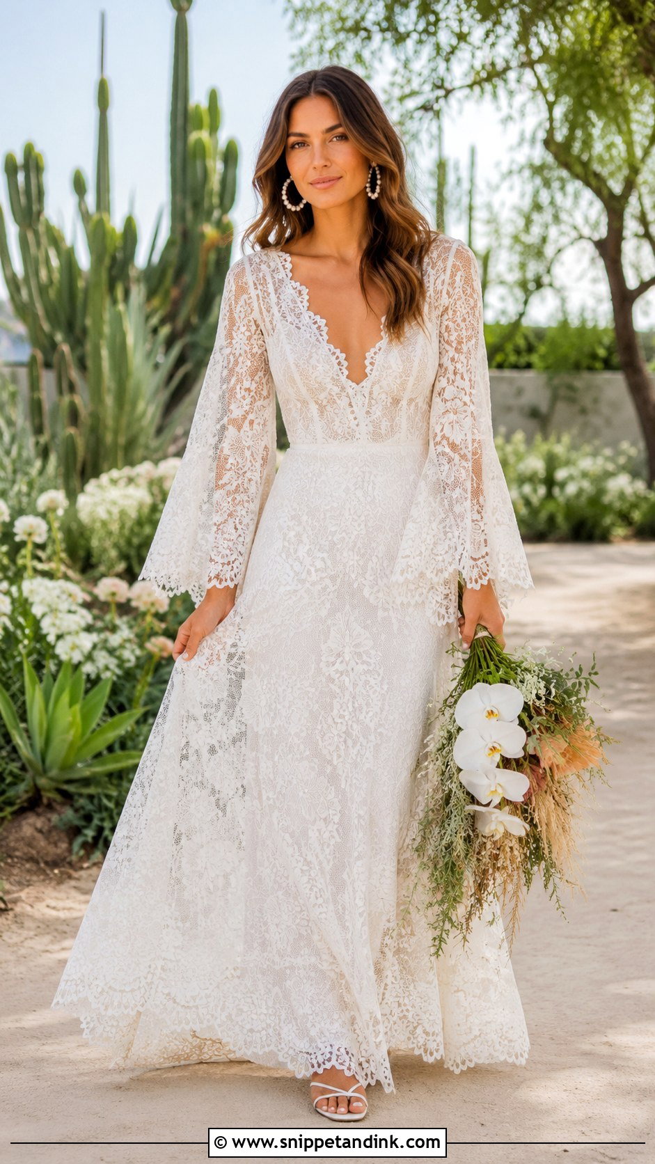 Floral Lace Boho Wedding Dress - Snippet and Ink - 25 Floral Lace Wedding Dress Ideas