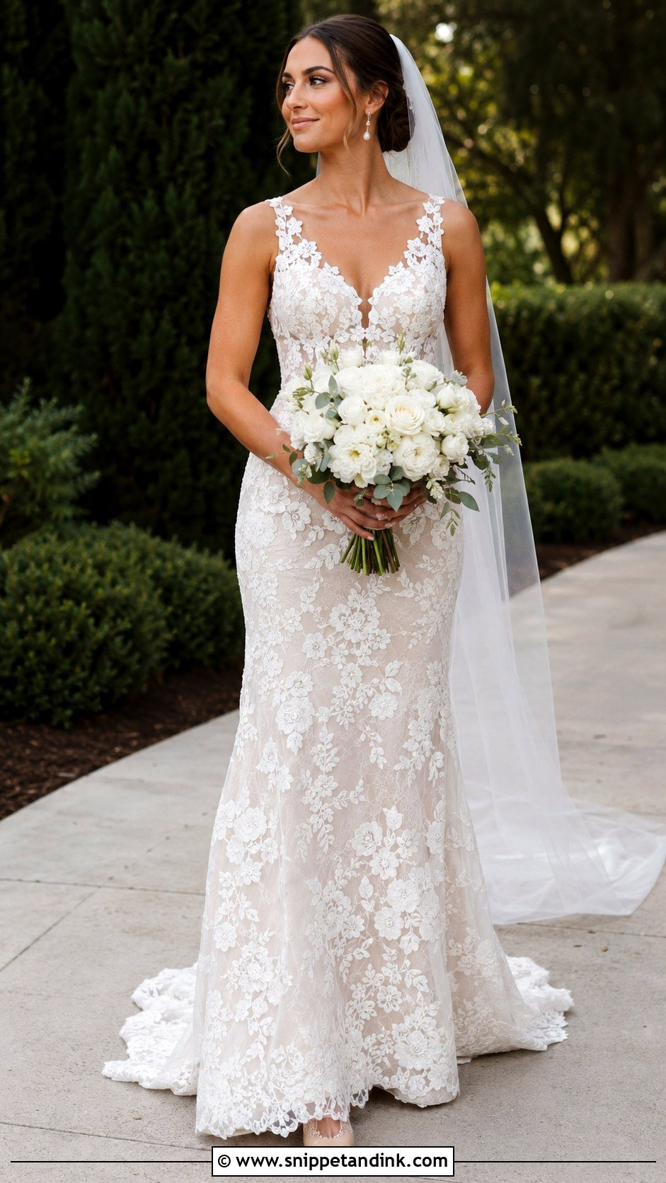 Floral Lace Bridal Gown - Snippet and Ink - 20 2024 Bridal Gowns