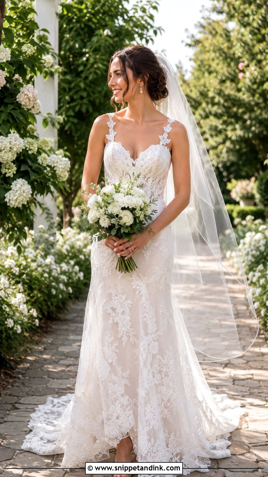 Floral Lace Bride Look - Snippet and Ink - 25 Timeless Bride Ideas
