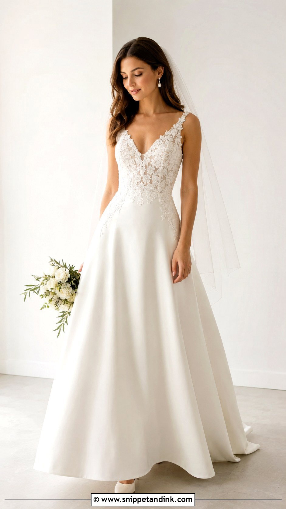 Floral Lace Simple Wedding Dress - Snippet and Ink - 25 Floral Lace Wedding Dress Ideas