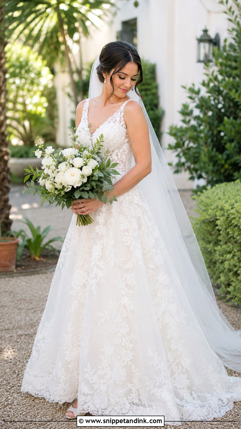 Floral Lace Wedding Dress - Snippet and Ink - 25 Classic Wedding Dresses