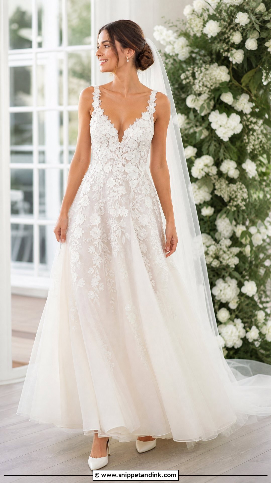 Floral Lace Wedding Dress - Snippet and Ink - 20 Wedding Dresses with Lace