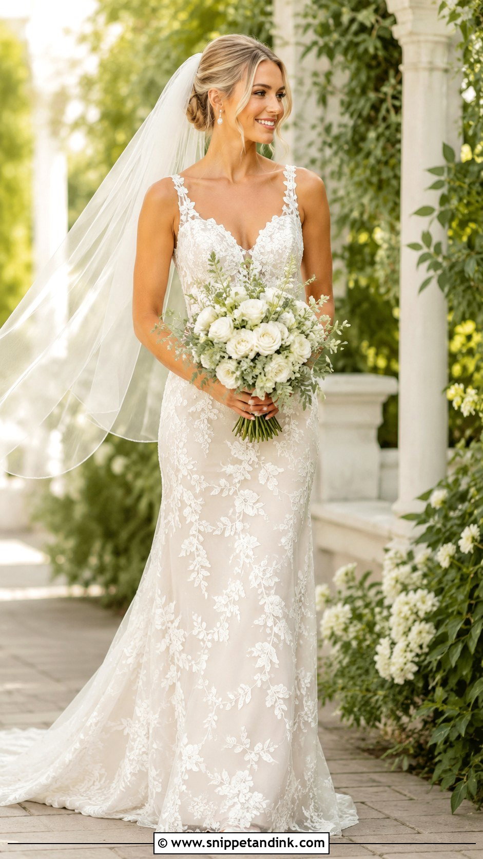 Floral Lace Wedding Dress - Snippet and Ink - 25 Classic Timeless Wedding Dress Ideas