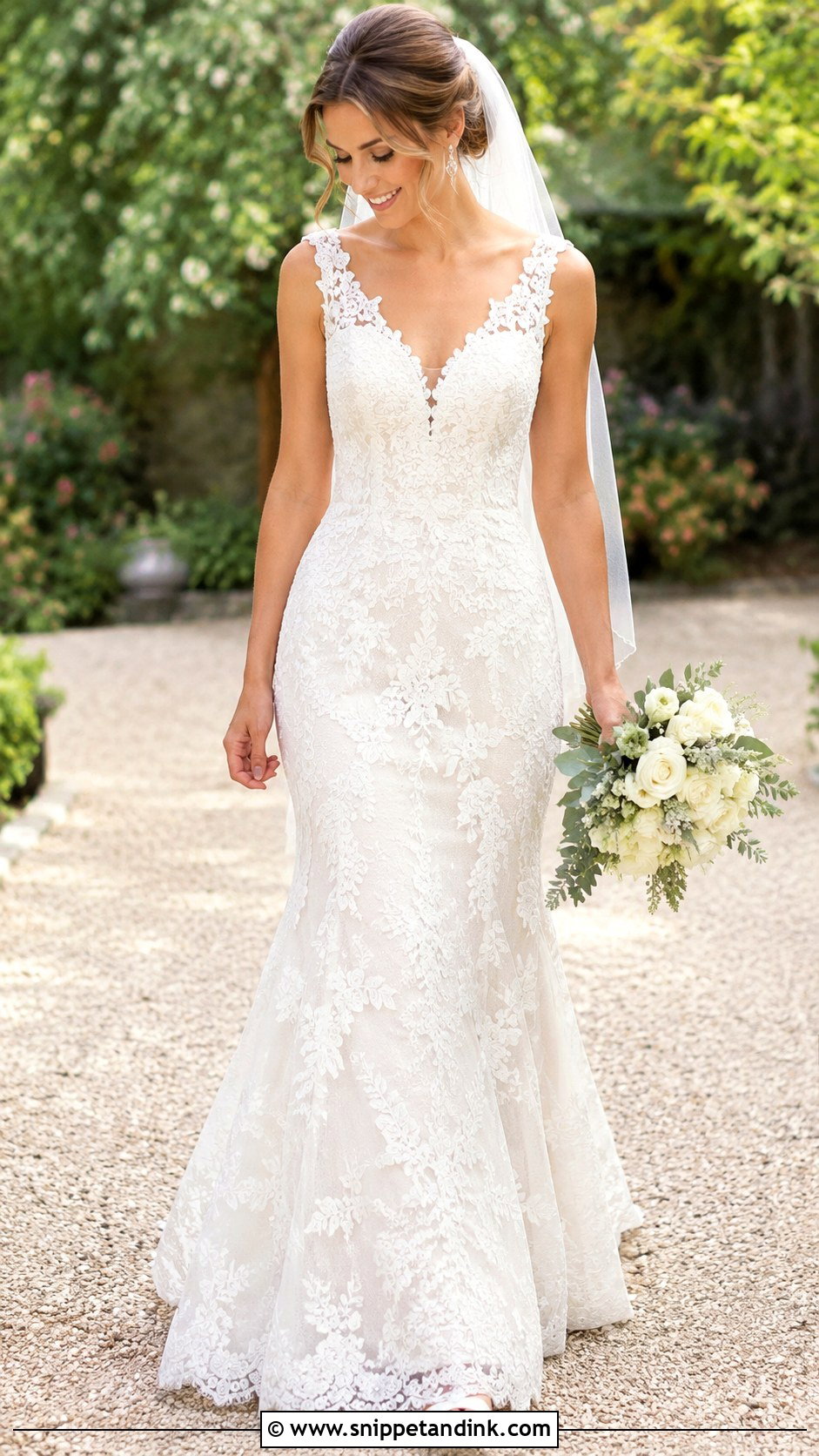 Floral Lace Wedding Dress - Snippet and Ink - 25 Classy Elegant Wedding Dresses