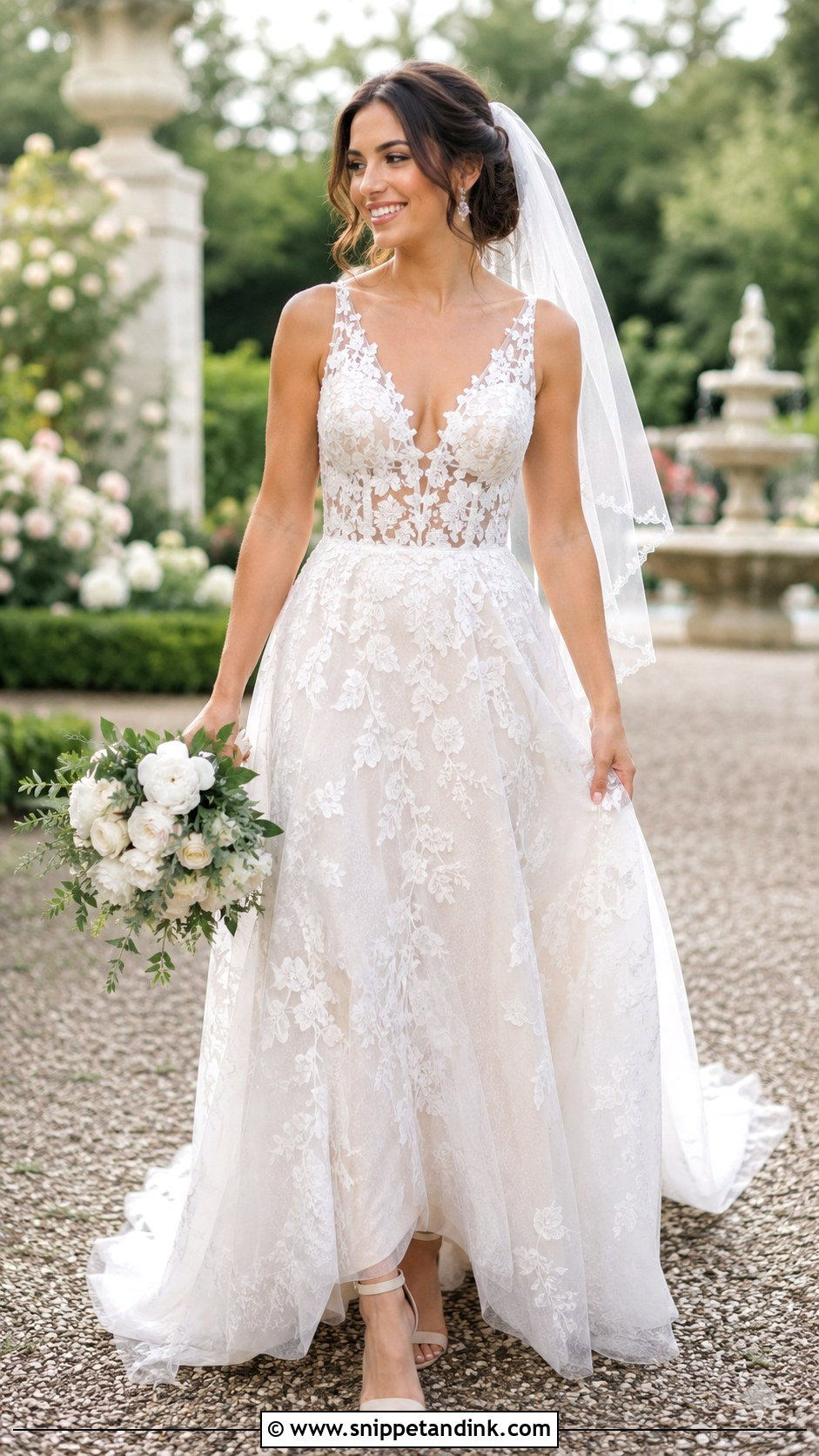 Floral Lace Wedding Dress - Snippet and Ink - 25 Wedding Dresses 2025 Bride