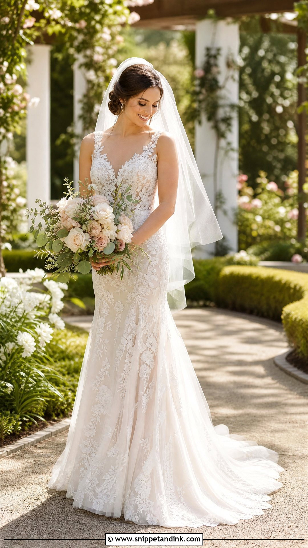 Floral Lace Wedding Dress - Snippet and Ink - 25 Wedding Dresses Inspiration