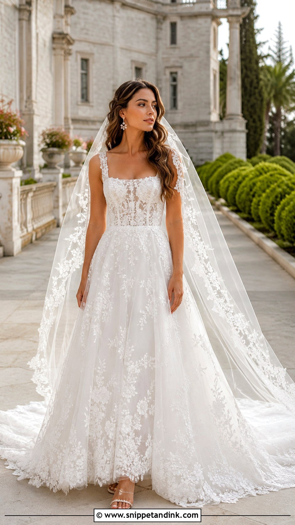 Floral Lace Wedding Dress - Snippet and Ink - 20 Girly Wedding Dress Ideas