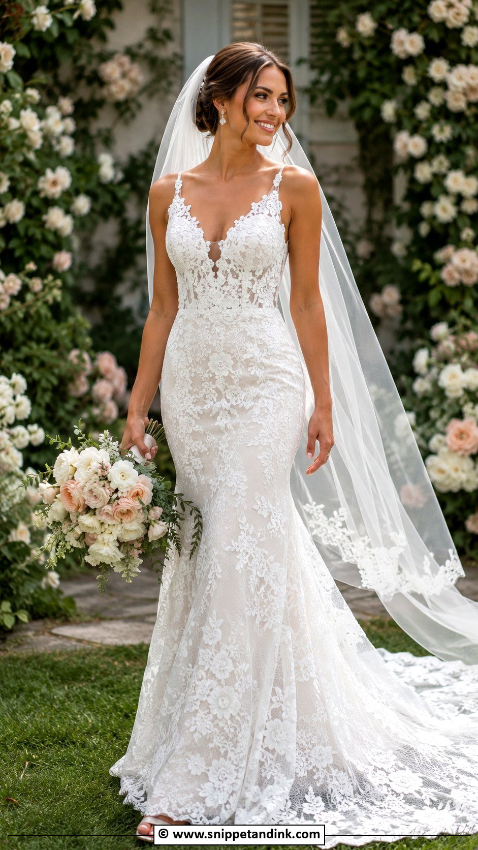 Floral Lace Wedding Dress - Snippet and Ink - 30 Elegant Wedding Dresses