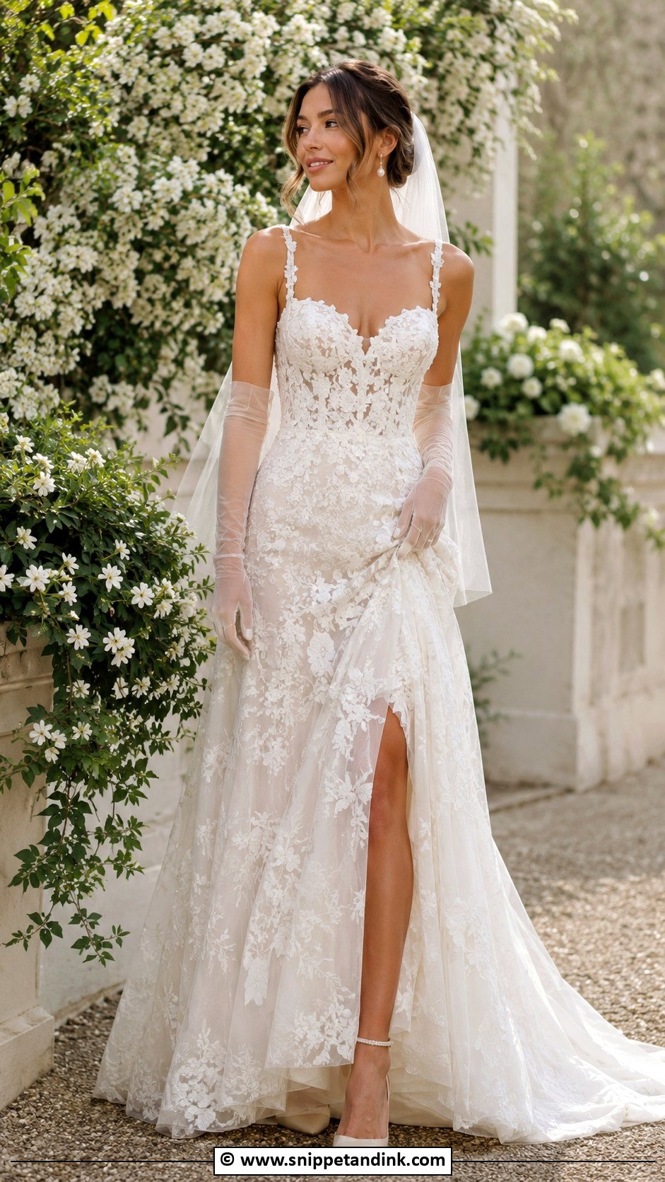 Floral Lace Wedding Dress - Snippet and Ink - 30 Wedding Dresses 2024