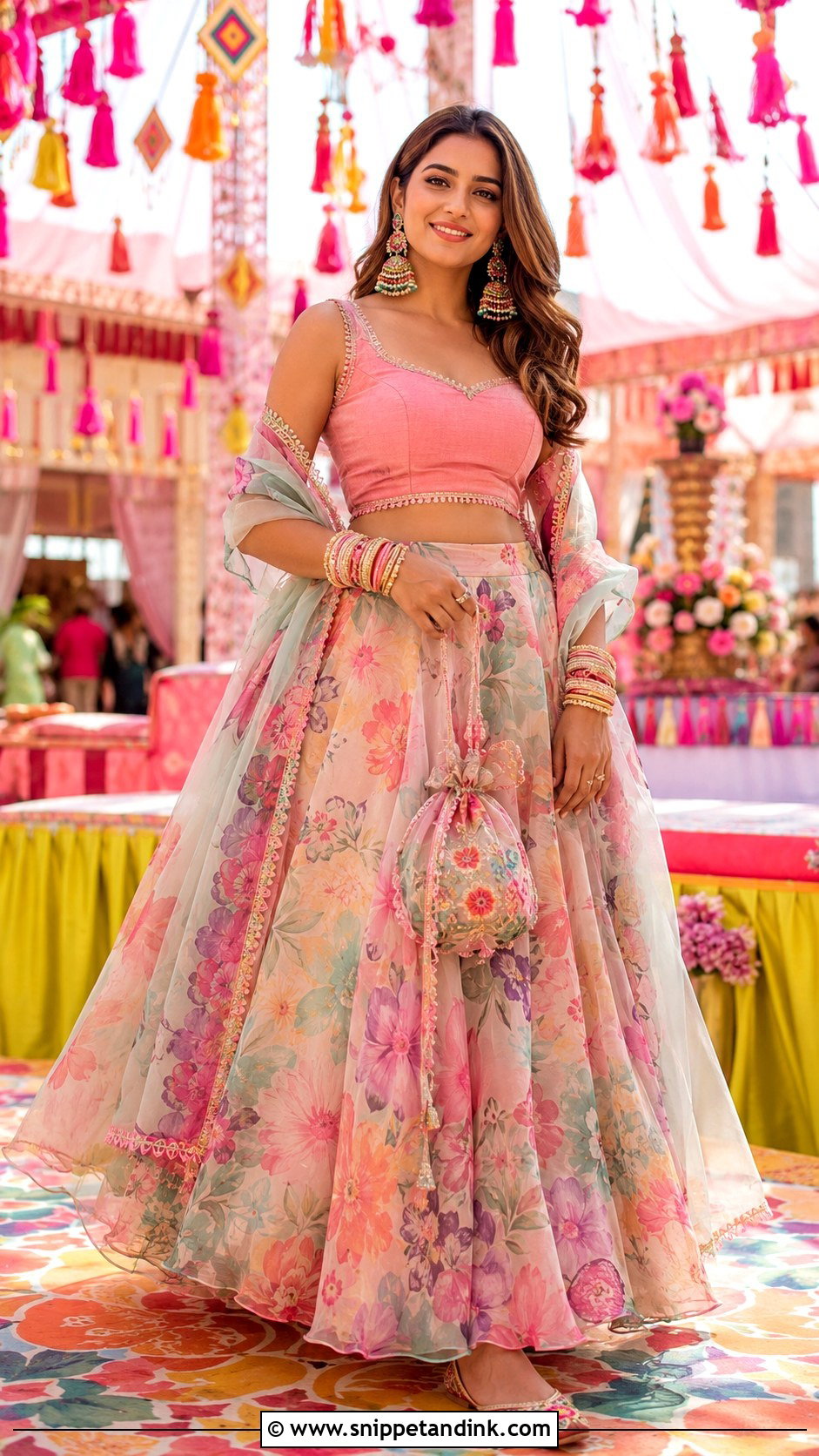 Floral Lehenga Carnival Outfit - Snippet and Ink - 20 Carnival Outfit Ideas Indian Wedding