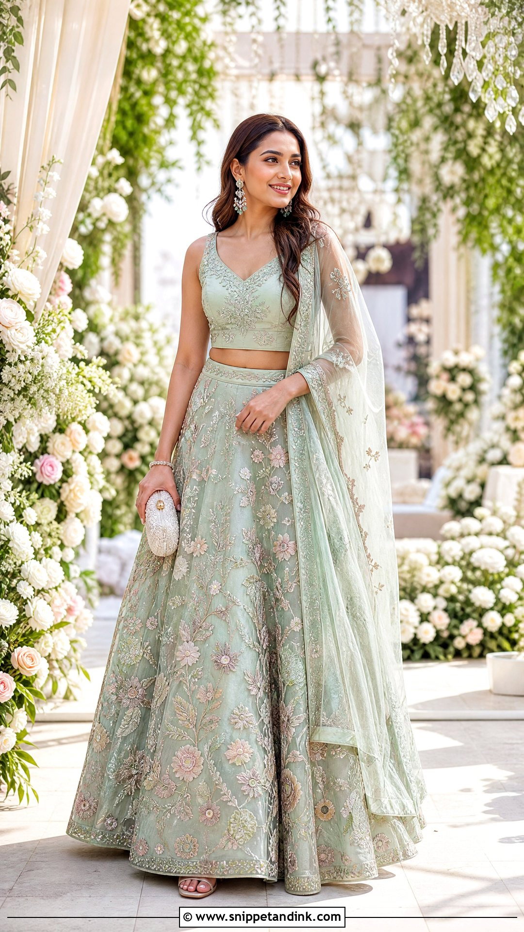 Floral Lehenga Dress - Snippet and Ink - 25 Latest Indian Style Wedding Dresses