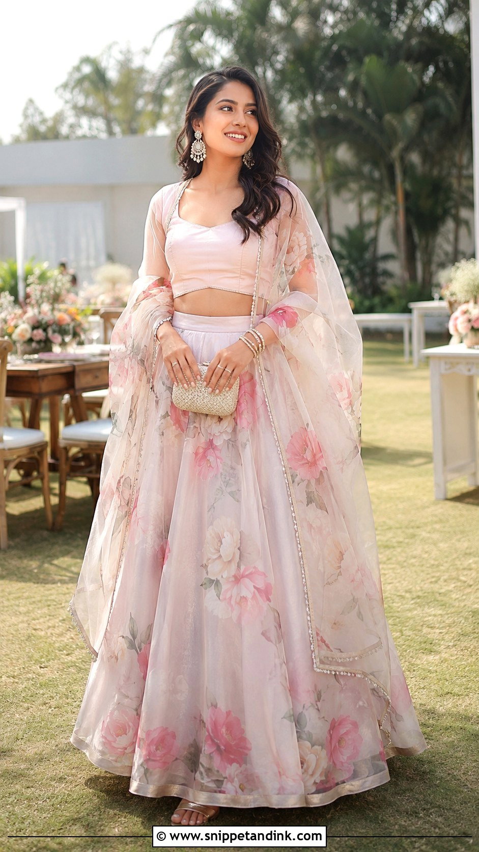 Floral Lehenga For Day Function - Snippet and Ink - 25 Indian Outfit for Brothers Wedding Ideas