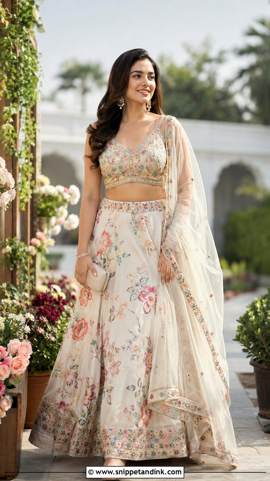 Floral Lehenga For Day Wedding - Snippet and Ink - 25 Indian Wedding Dresses for Women