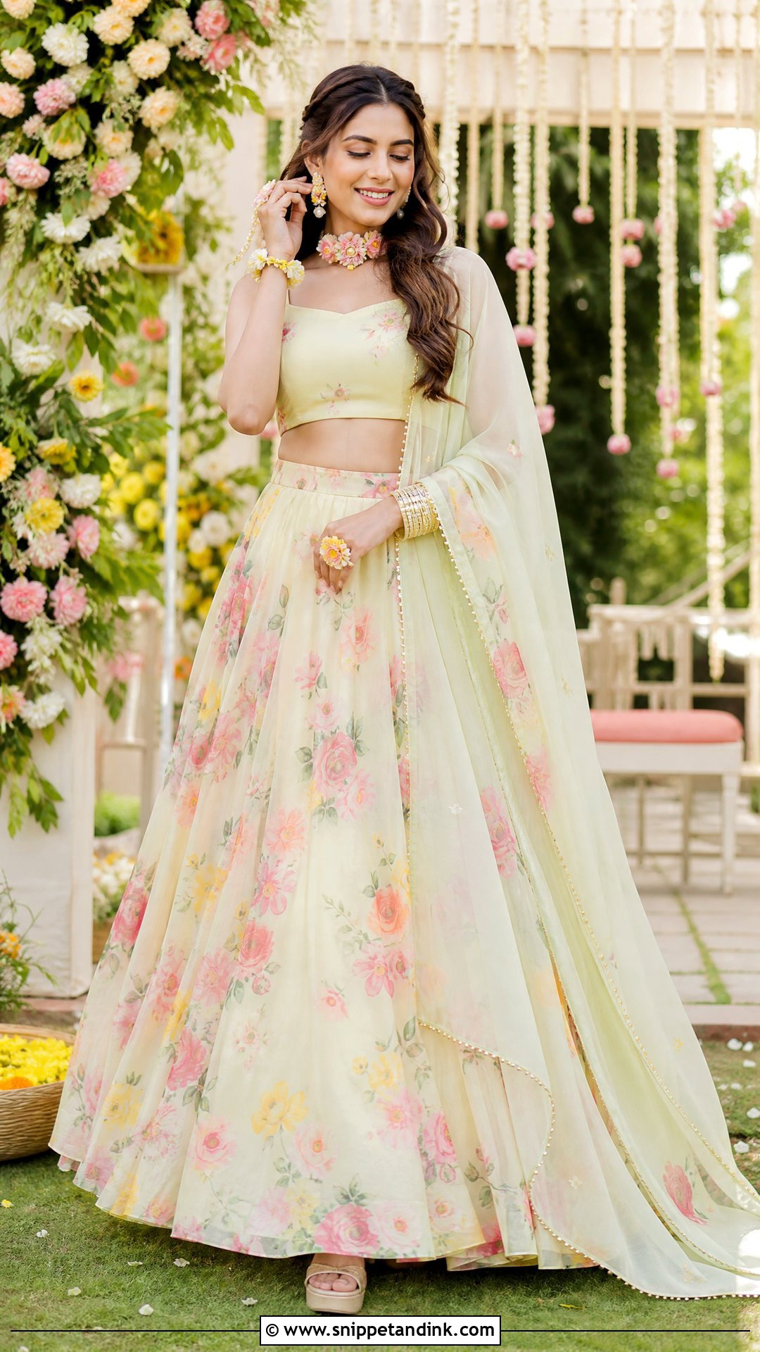 Floral Lehenga Outfit - Snippet and Ink - 25 Trending Indian Wedding Outfits
