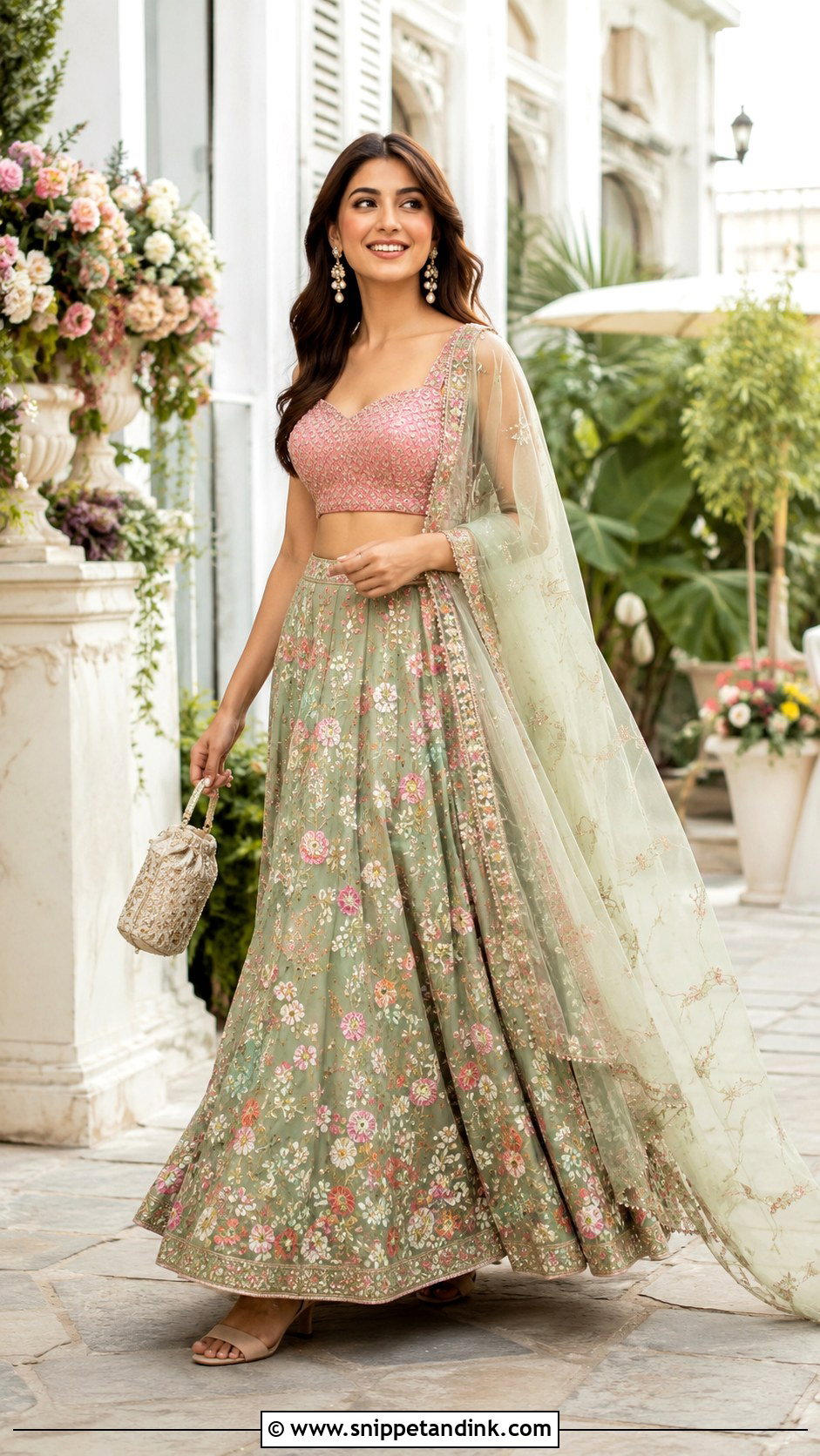 Floral Lehenga for Brides Sister - Snippet and Ink - 20 Bride Sister Outfit for Wedding Ideas