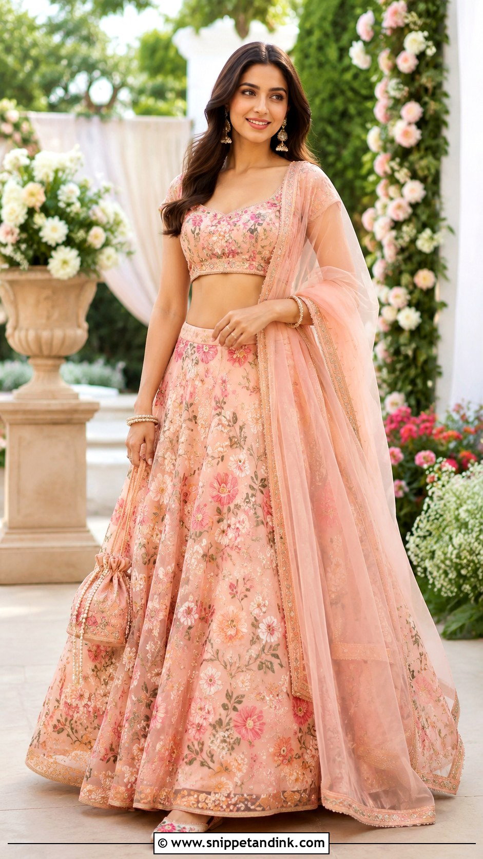 Floral Lehenga for Marriage Function - Snippet and Ink - 20 Dress for Marriage Function Ideas