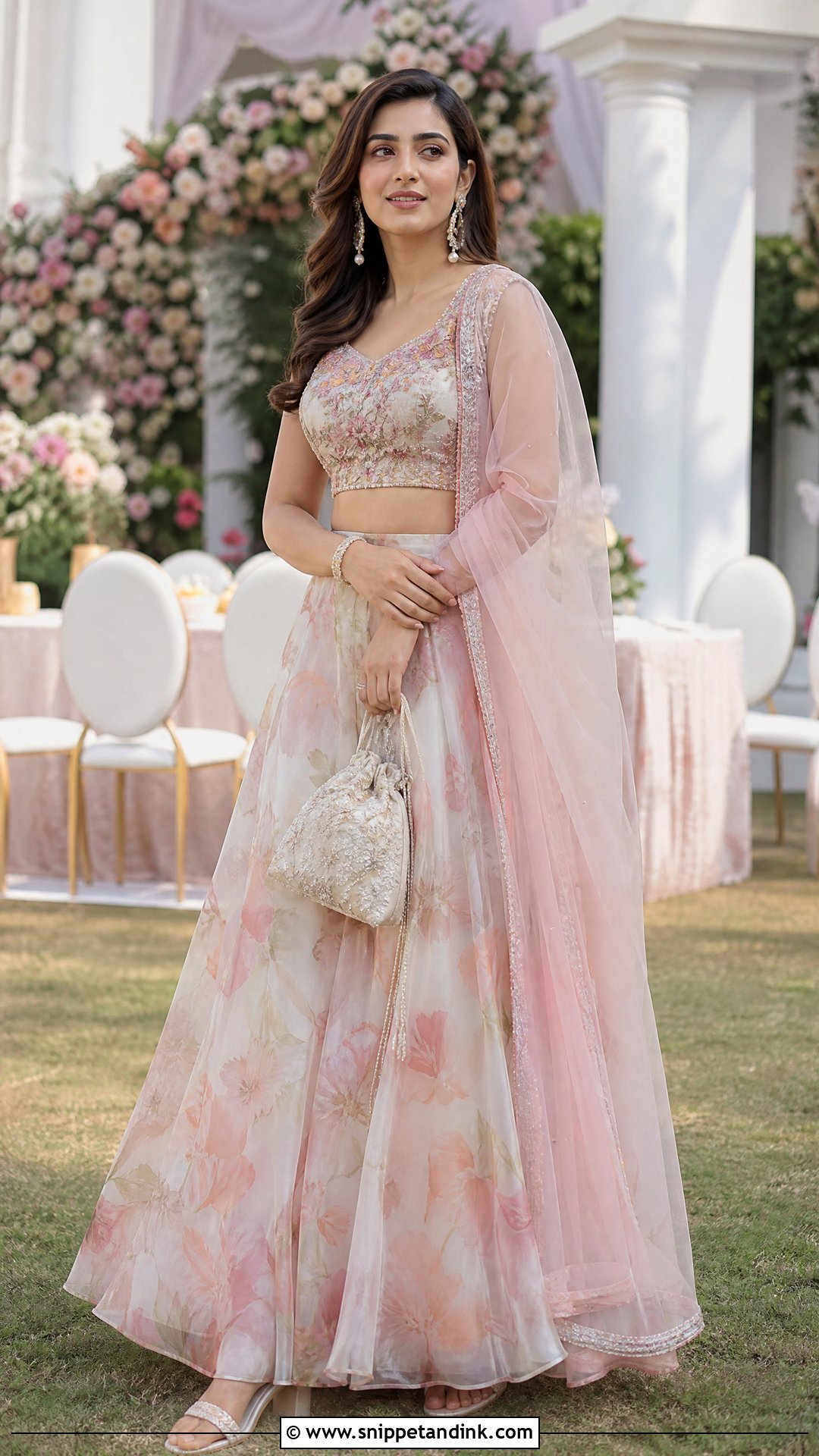 Floral Lehenga for Marriage Function - Snippet and Ink - 20 Outfit Ideas for Marriage Function