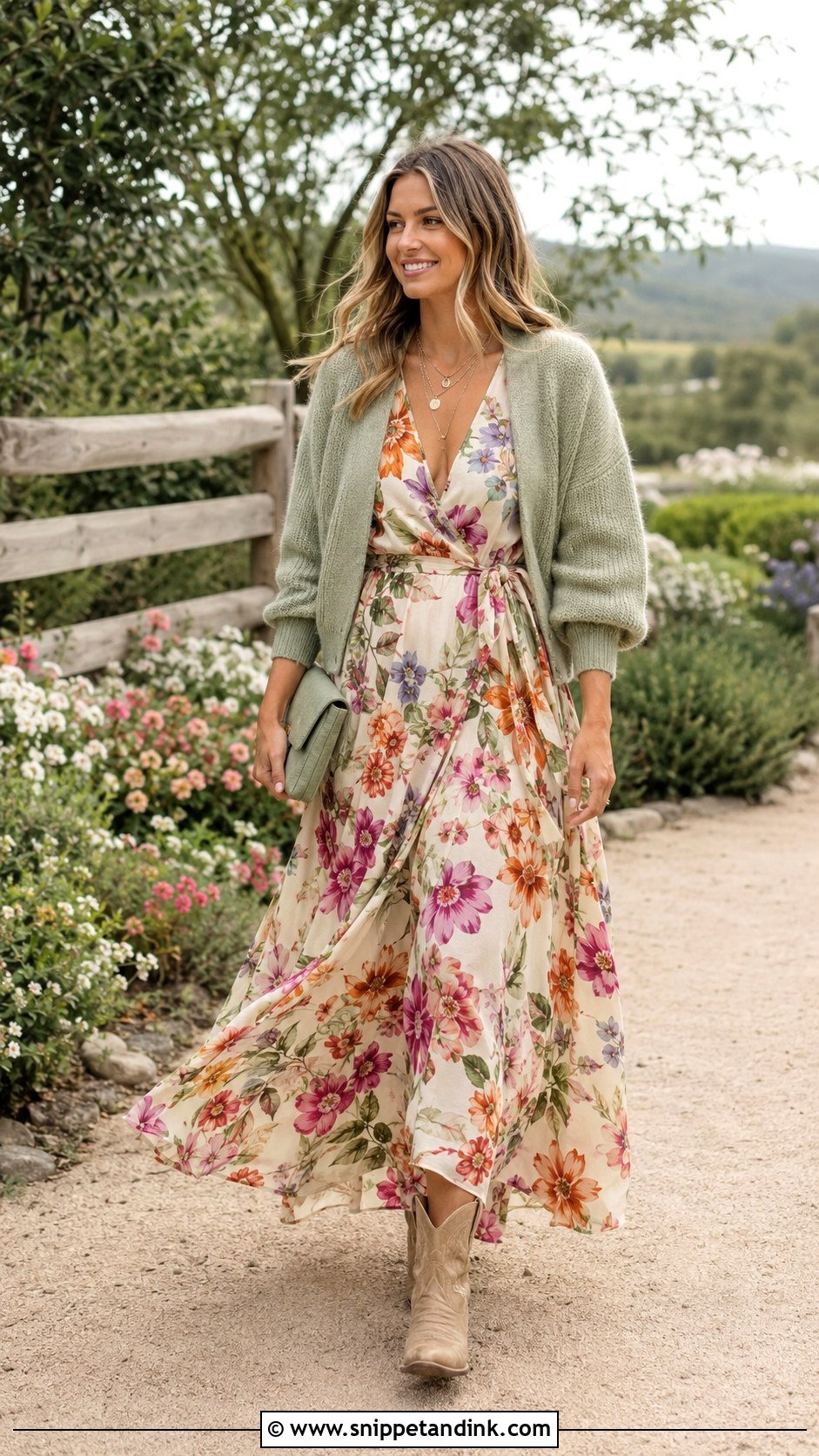 Floral Maxi Country Wedding Outfit - Snippet and Ink - 20 Country Wedding Outfit Ideas