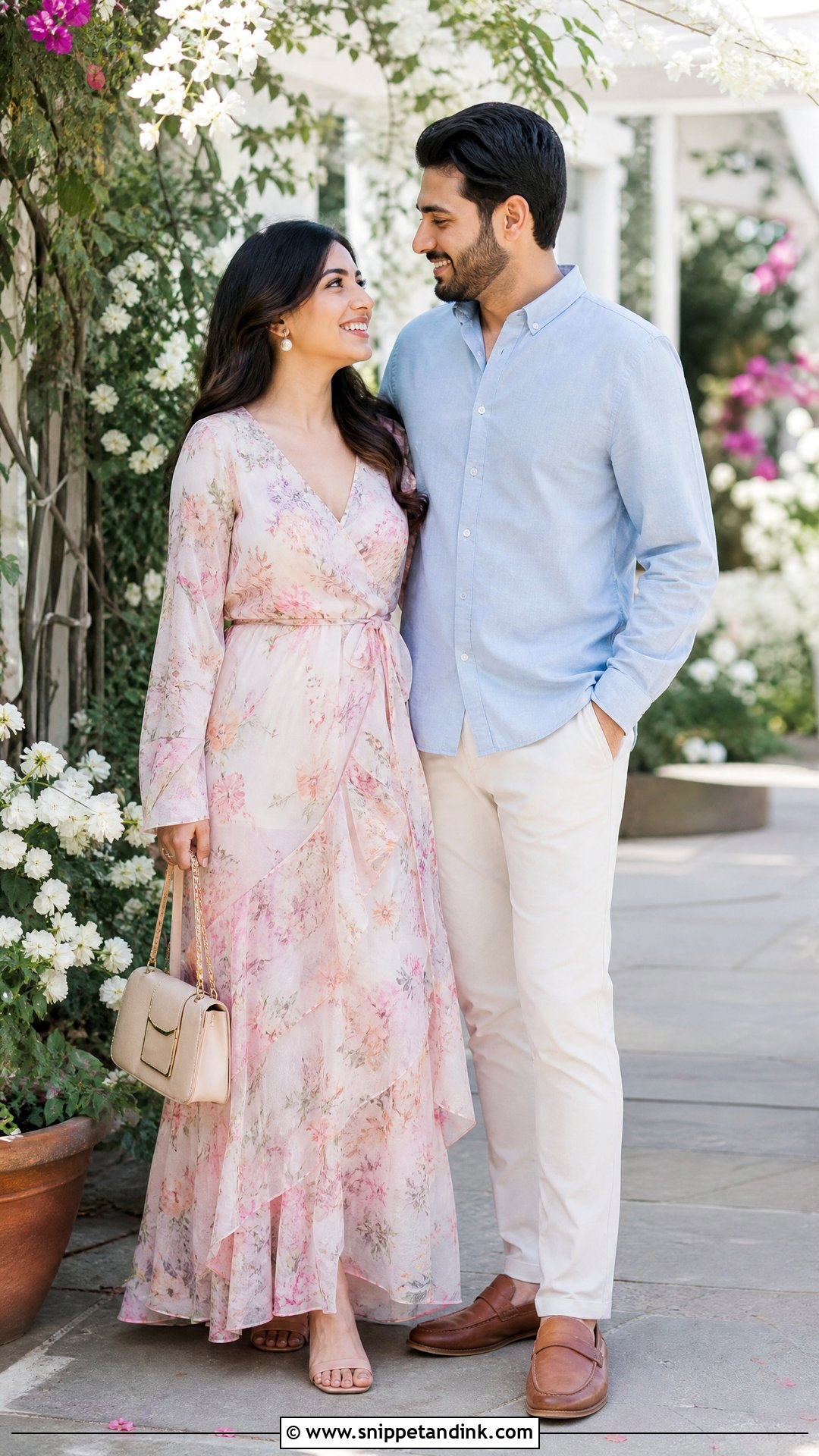 Floral Maxi Dress Pre Wedding Outfit - Snippet and Ink - 20 Pre Wedding Western Outfits